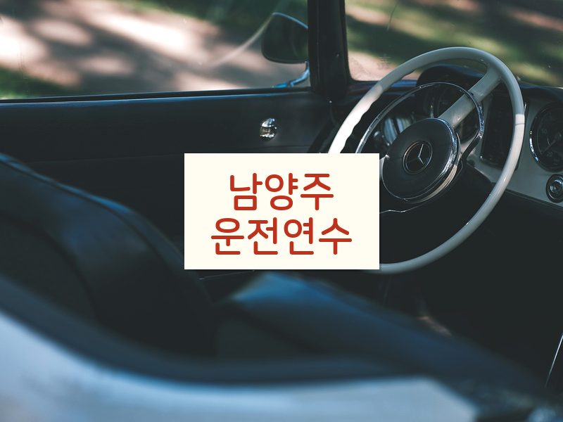 남양주운전연수 후기