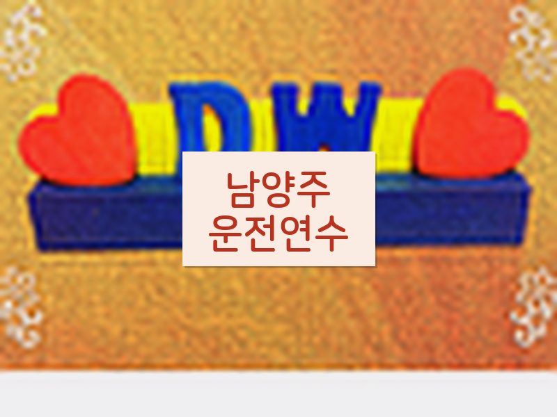 남양주운전연수 후기