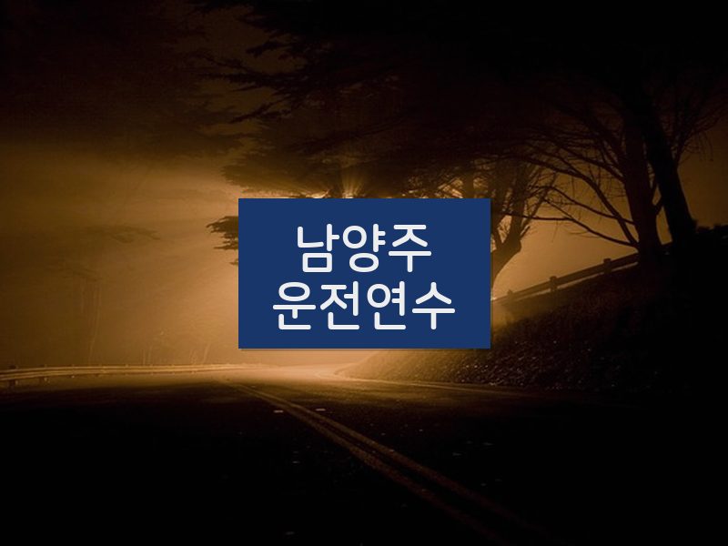 남양주운전연수 후기