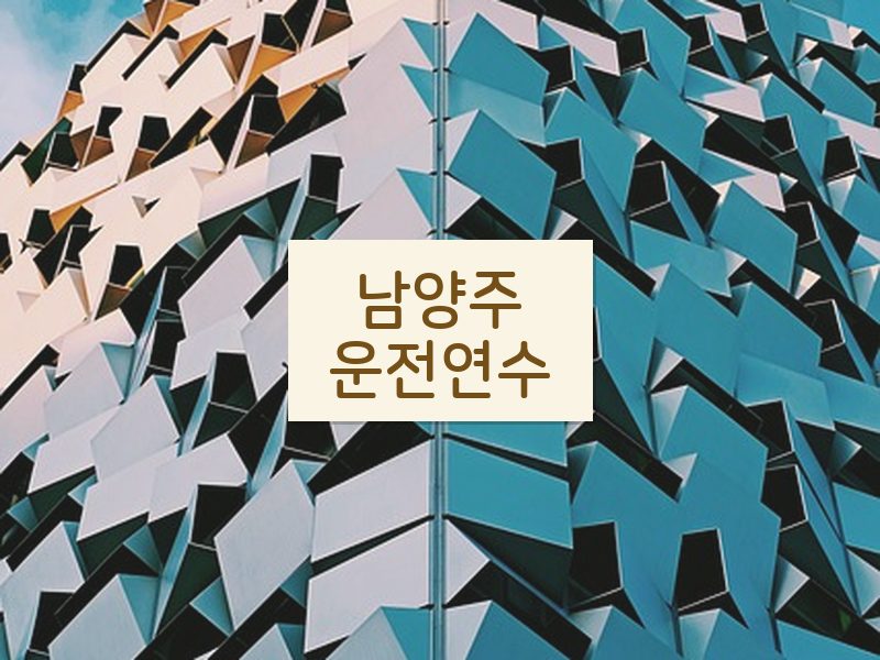 남양주운전연수 후기