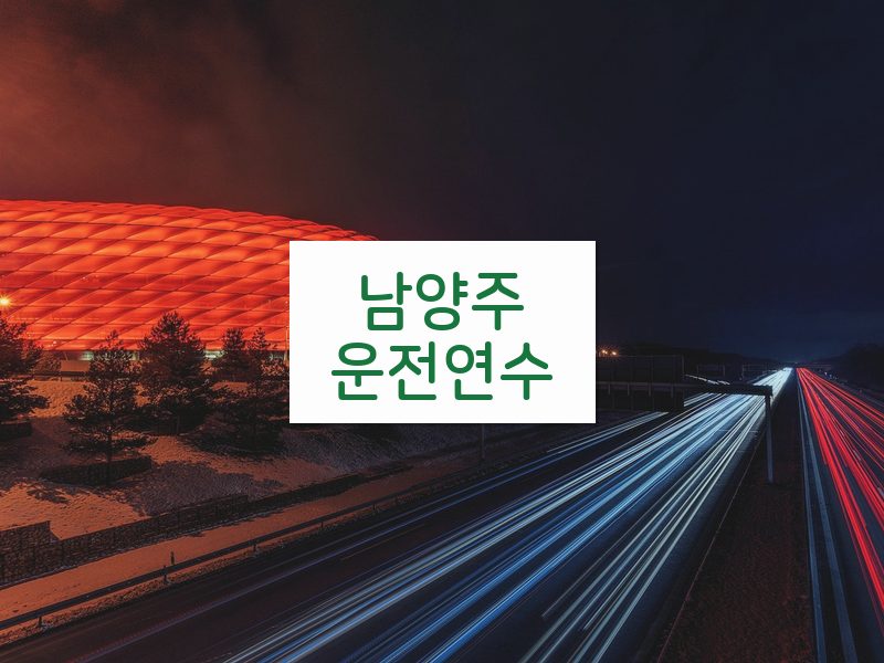 남양주운전연수 후기