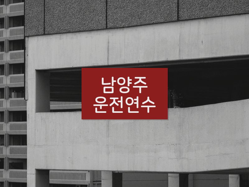 남양주운전연수 후기