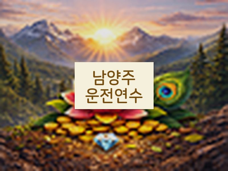 남양주운전연수 후기