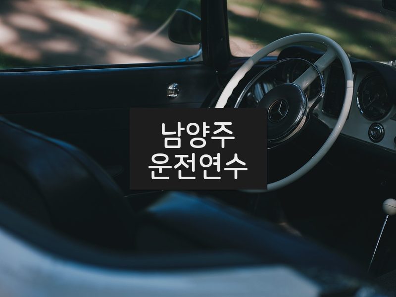 남양주운전연수 후기