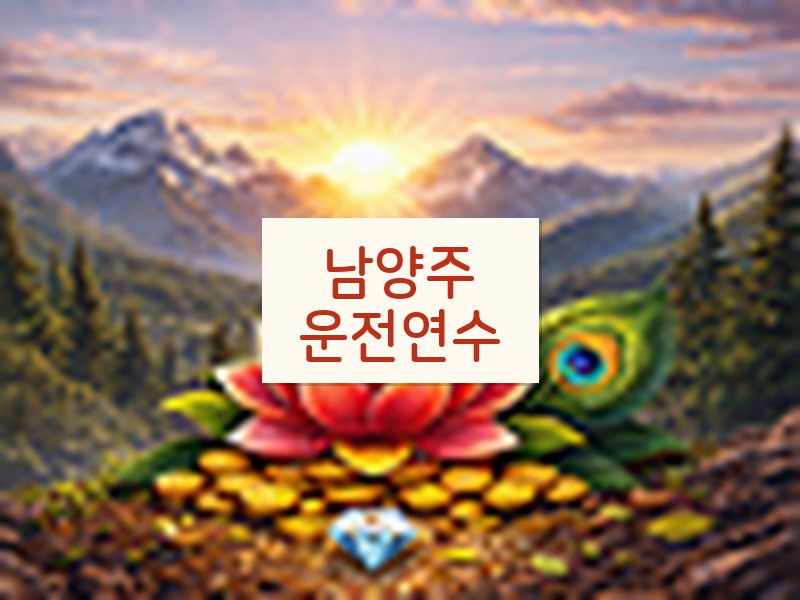 남양주운전연수 후기