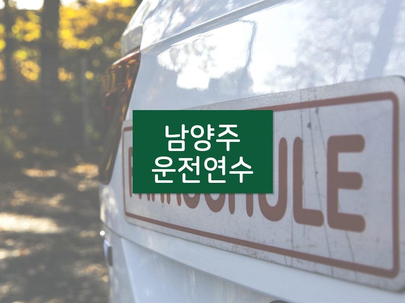 남양주운전연수 후기