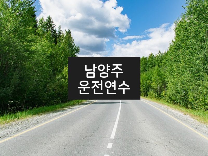 남양주운전연수 후기