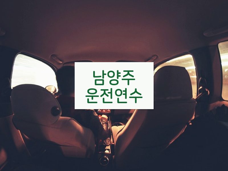 남양주운전연수 후기