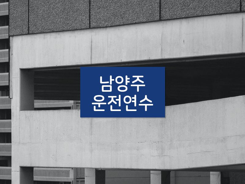 남양주운전연수 후기