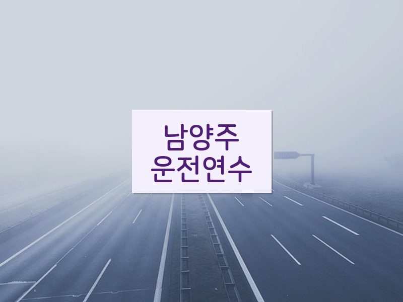 남양주운전연수 후기