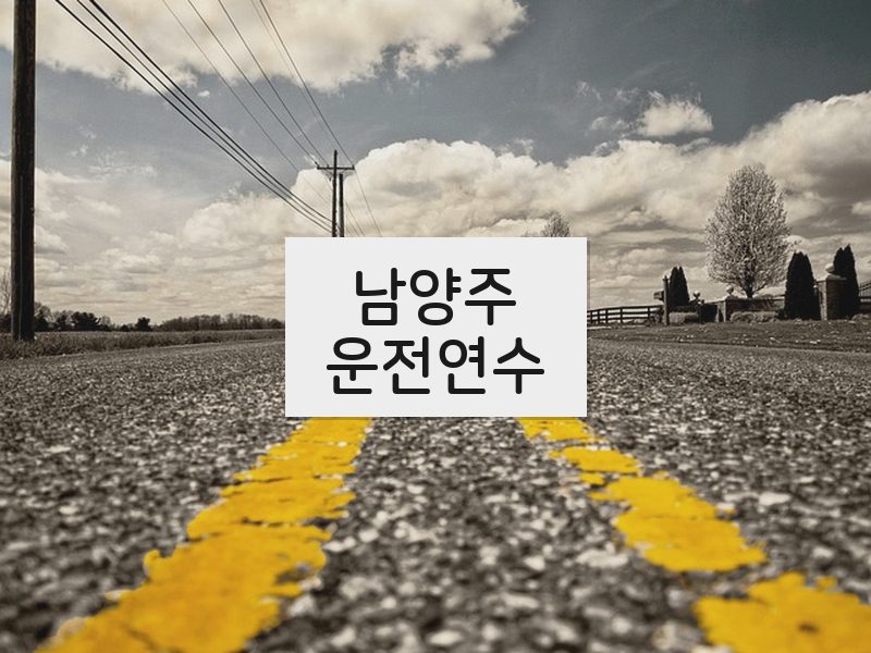 남양주운전연수 후기