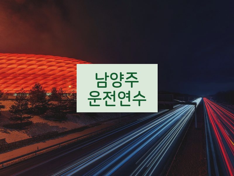 남양주운전연수 후기