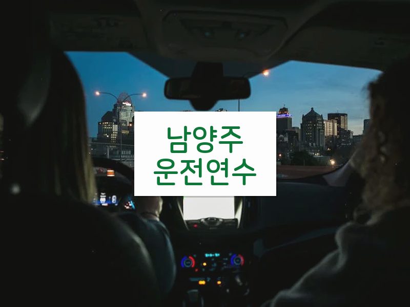 남양주운전연수 후기