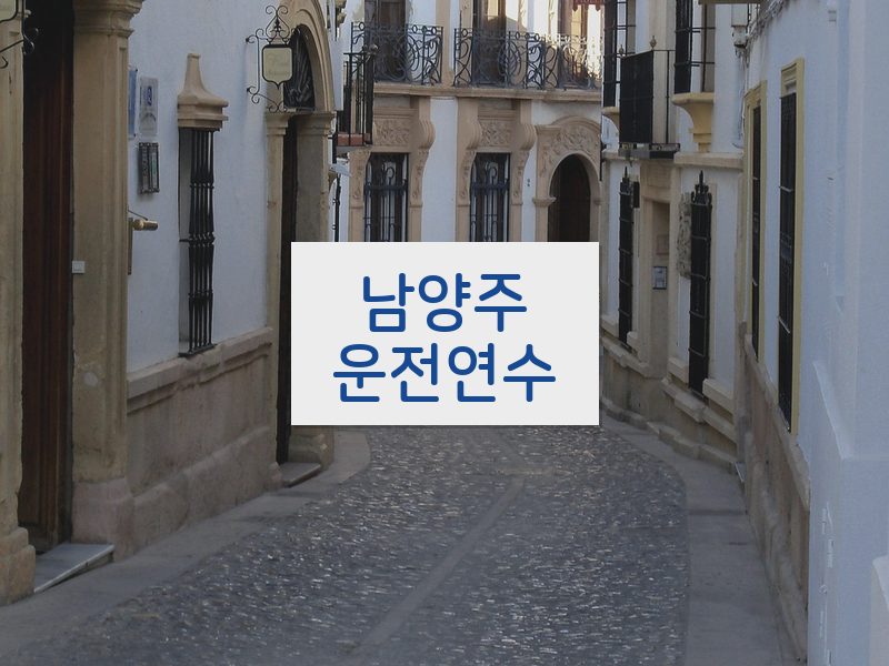 남양주운전연수 후기