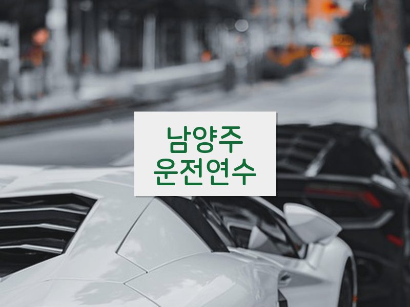 남양주운전연수 후기