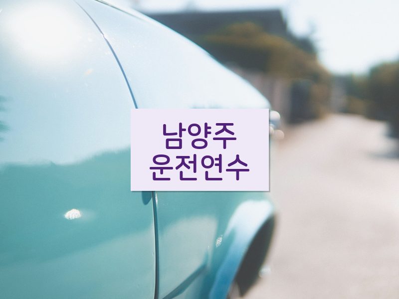 남양주운전연수 후기