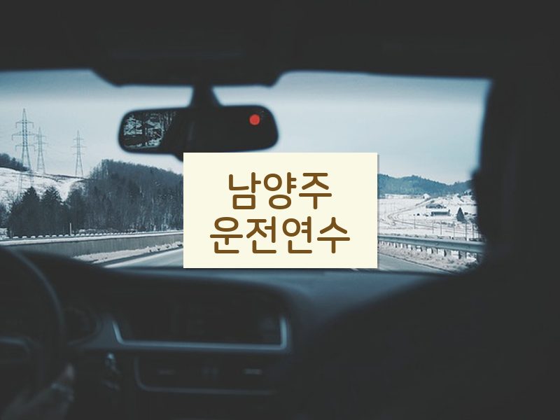 남양주운전연수 후기