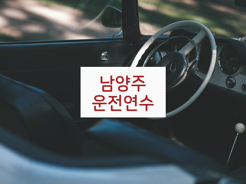 남양주운전연수 후기